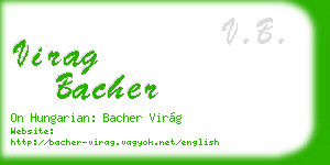 virag bacher business card