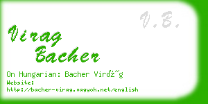 virag bacher business card